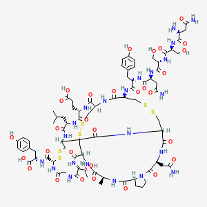 HGH Molecular Structure – Human Growth Hormone Research Peptide Visualization | Black Helix Labs - Black Prism labs 2D molecular diagram of Human Growth Hormone (HGH) showing complex peptide loops and amino acid bonding.